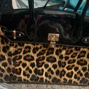 No brand purse . Decluttering my closet . Animal - leopard print